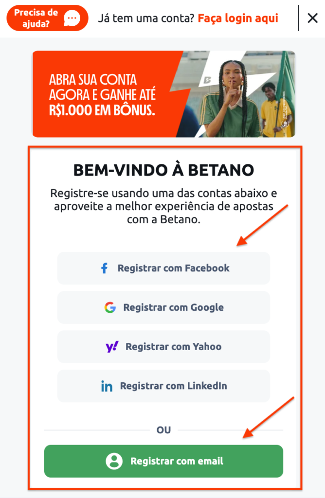 código de oferta Betano